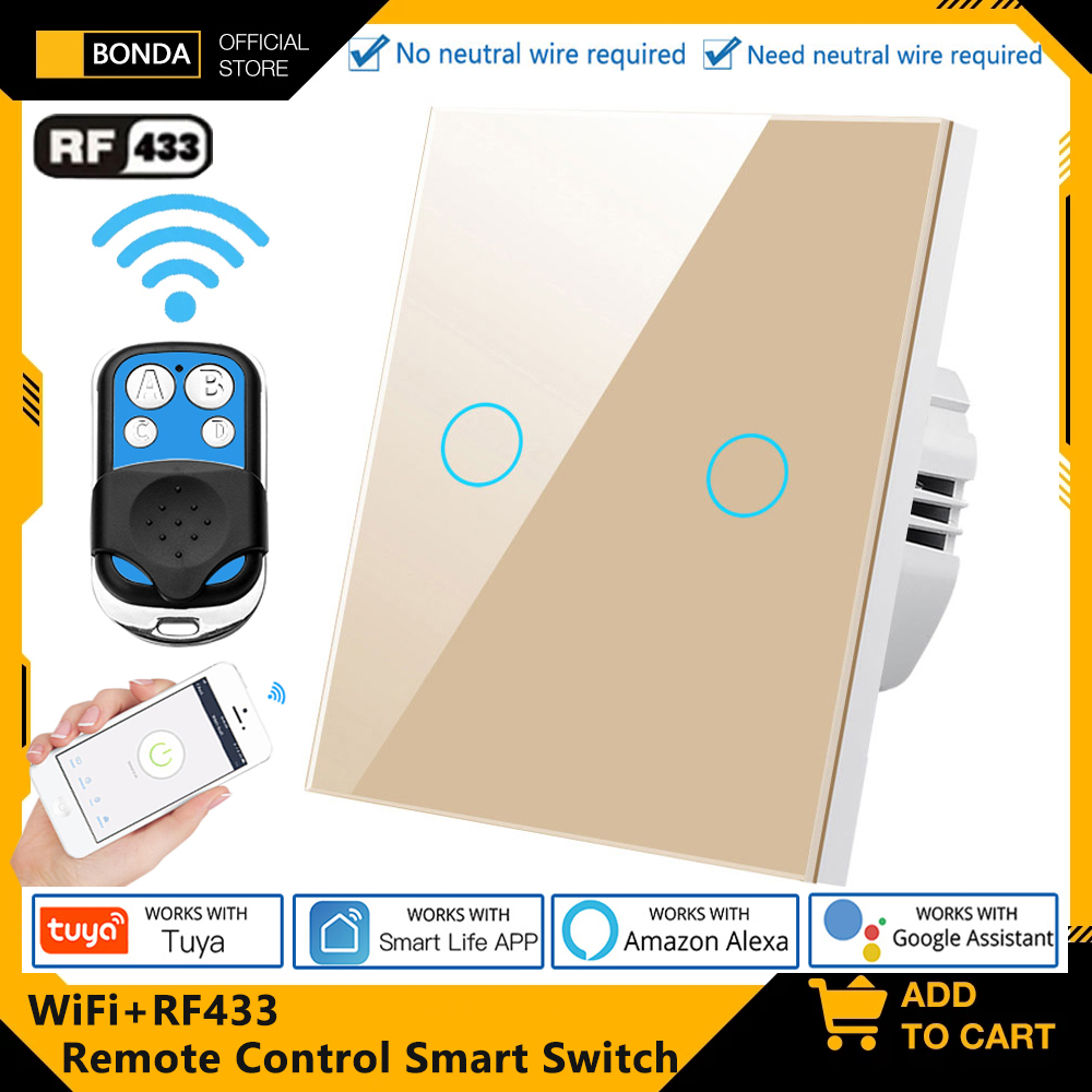 Smart Home Lighting Control - Tuya EU WiFi + RF433 interruptor