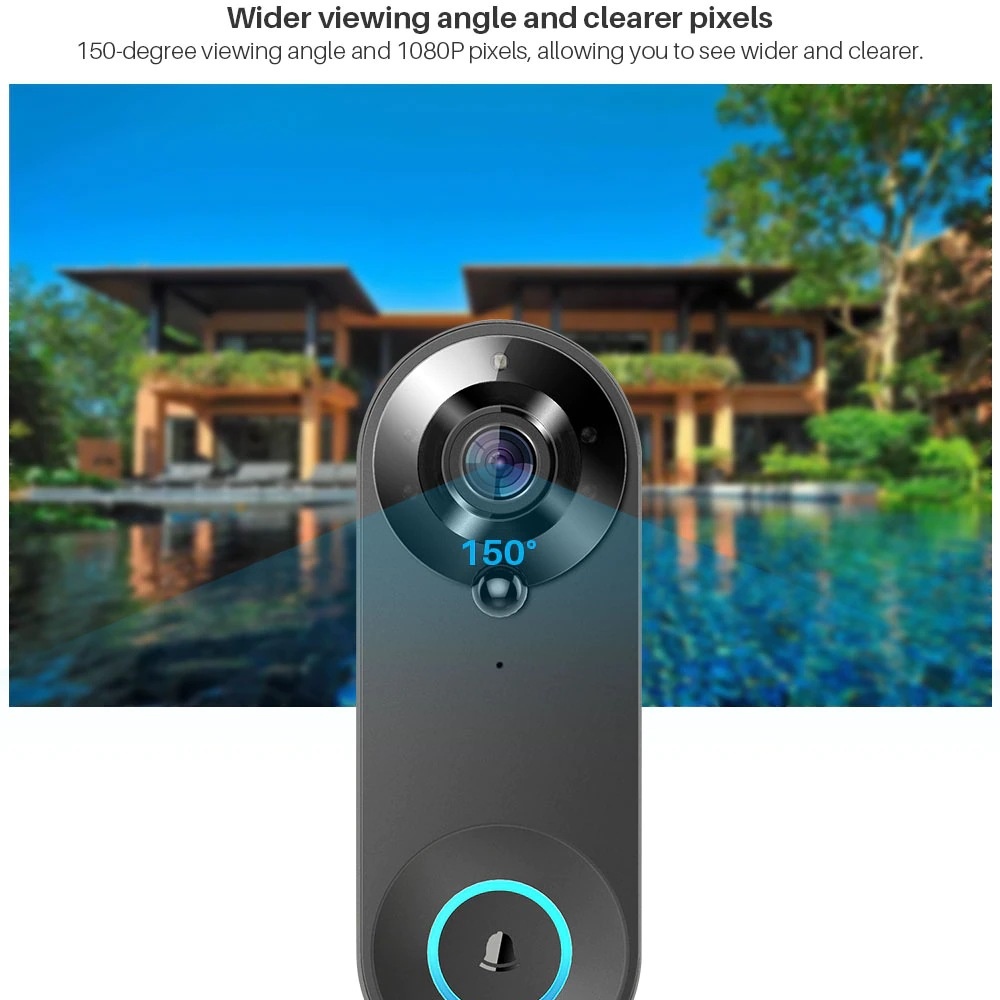 Tuya 1080P timbre inalámbrico  - Smart Home Cctv reseña y precio