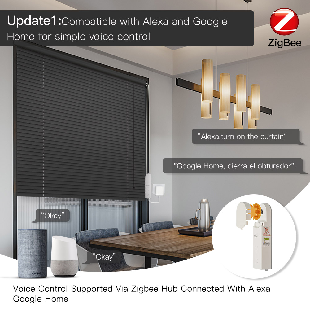 Motor Inteligente MOES ZigBee  - Smart Home Blinds reseña y precio