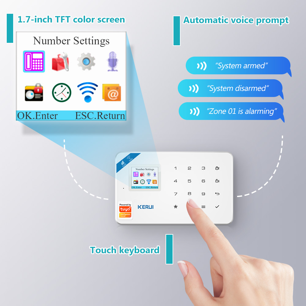 KERUI-sistema de alarma W181,  - Smart Home Cctv reseña y precio