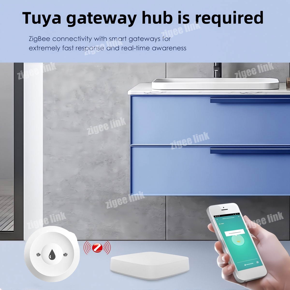 Sensor de Agua ZigBee 3.0, Det - Smart Home Zentrale reseña y precio