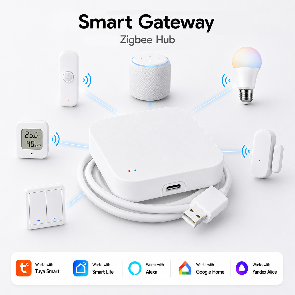 Tuya Zigbee 3.0 Gateway Wifi M - Smart Home Zentrale reseña y precio