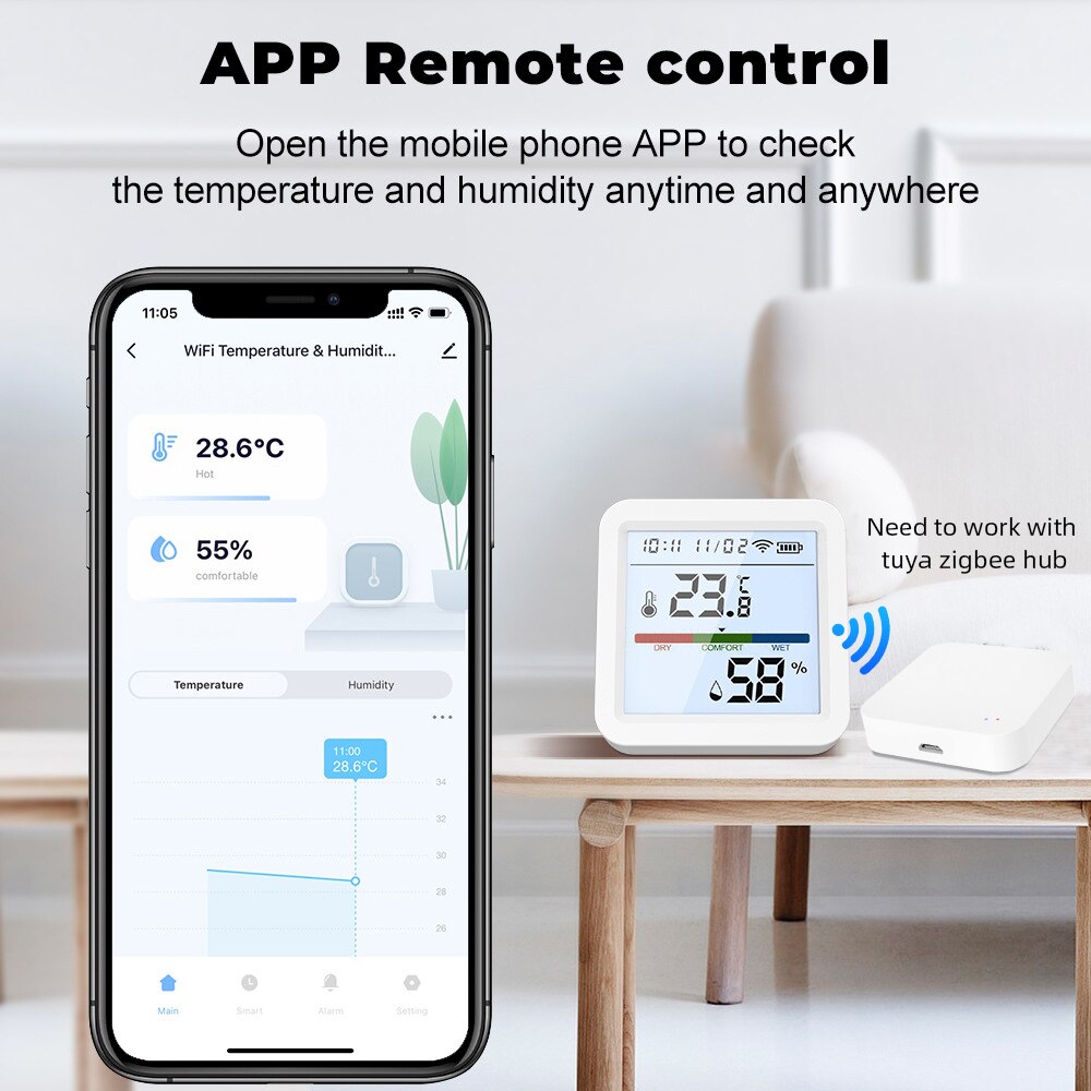 Tuya ZigBee Sensor de temperat - Smart Home Zentrale reseña y precio