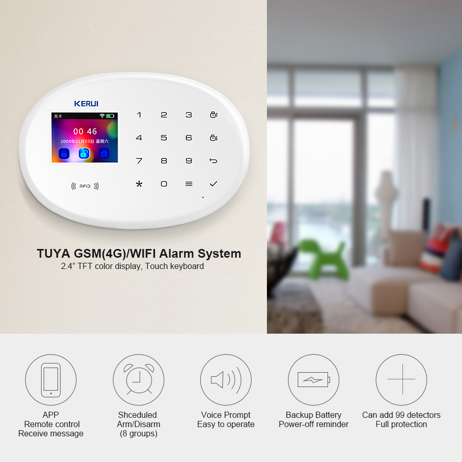 KERUI W202 WIFI GSM sistema de - Smart Home Kits reseña y precio